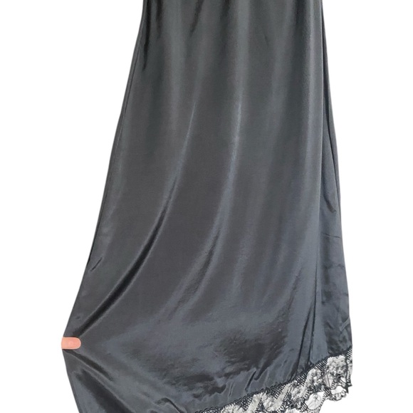 Simone Rocha Black Slip Midi Dress Lace Details Size UK 8/US 4 - Picture 7 of 14